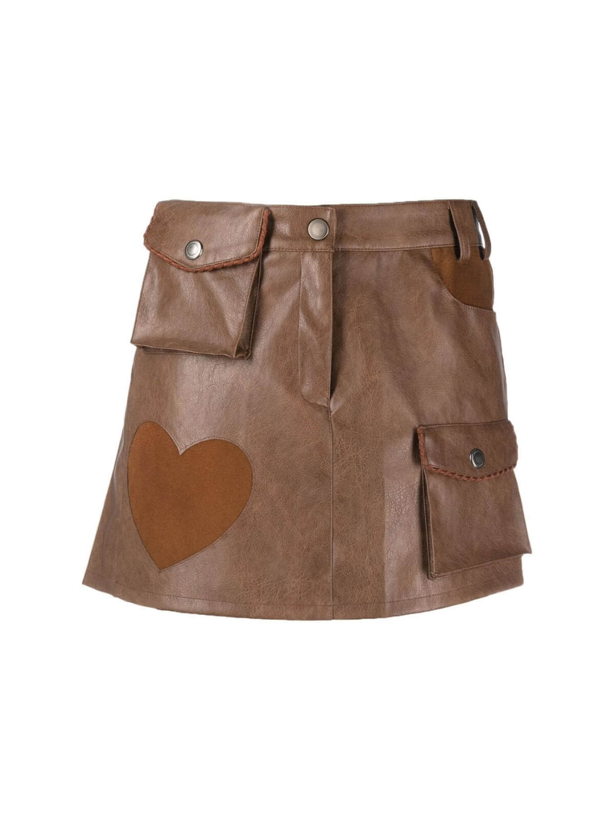 Detailed Leather Skirt - Image 2